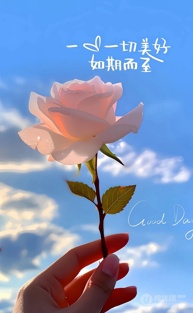顺风顺水，一切好运如期而至等，希望，愿望，心愿文字唯美背景图片 第1张