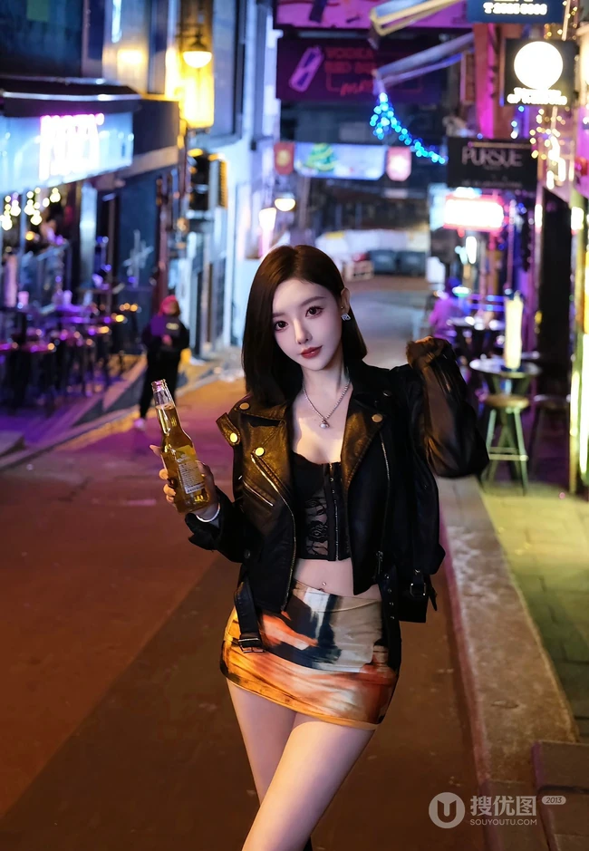 兰桂坊街头偶遇街拍的一组超高挑气质大长腿女生小姐姐好看图片