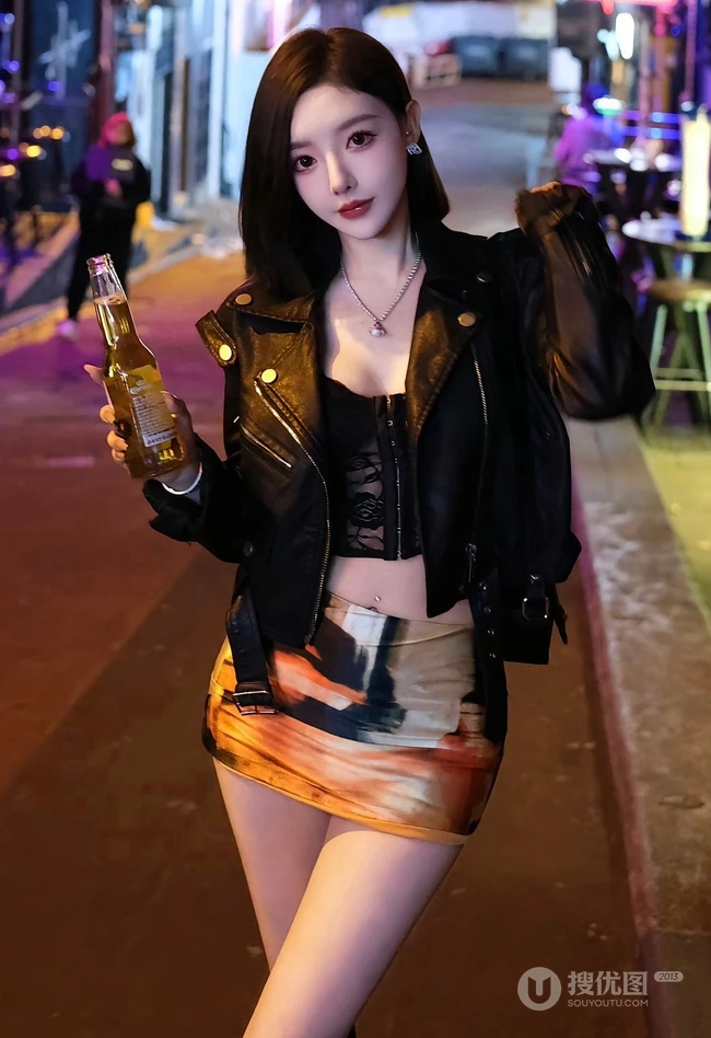 兰桂坊街头偶遇街拍的一组超高挑气质大长腿女生小姐姐好看图片