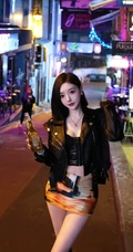 兰桂坊街头偶遇街拍的一组超高挑气质大长腿女生小姐姐好看图片