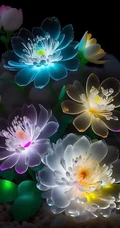 如水晶般让人陶醉的幸运七色花唯美梦幻图片