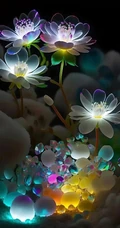 如水晶般让人陶醉的幸运七色花唯美梦幻图片