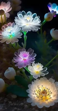 如水晶般让人陶醉的幸运七色花唯美梦幻图片
