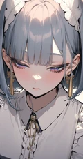 不一样的眼神看着你哦！女仆装AI动漫少女图集