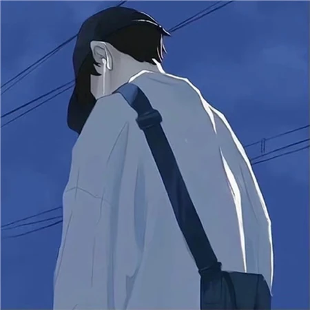 一个人呆着，略带忧郁伤感的动漫男生，孤独感瞬间拉满的男生头像图片