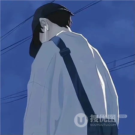 一个人呆着，略带忧郁伤感的动漫男生，孤独感瞬间拉满的男生头像图片
