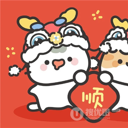 2024龙年情侣配对头像，一看就是龙年的一左一右配对专用喜庆头像图片