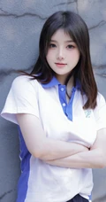 网红女生模特儿豆瓣酱身着学妹制服公交车场景拍摄丰腴身材别样风情写真图集