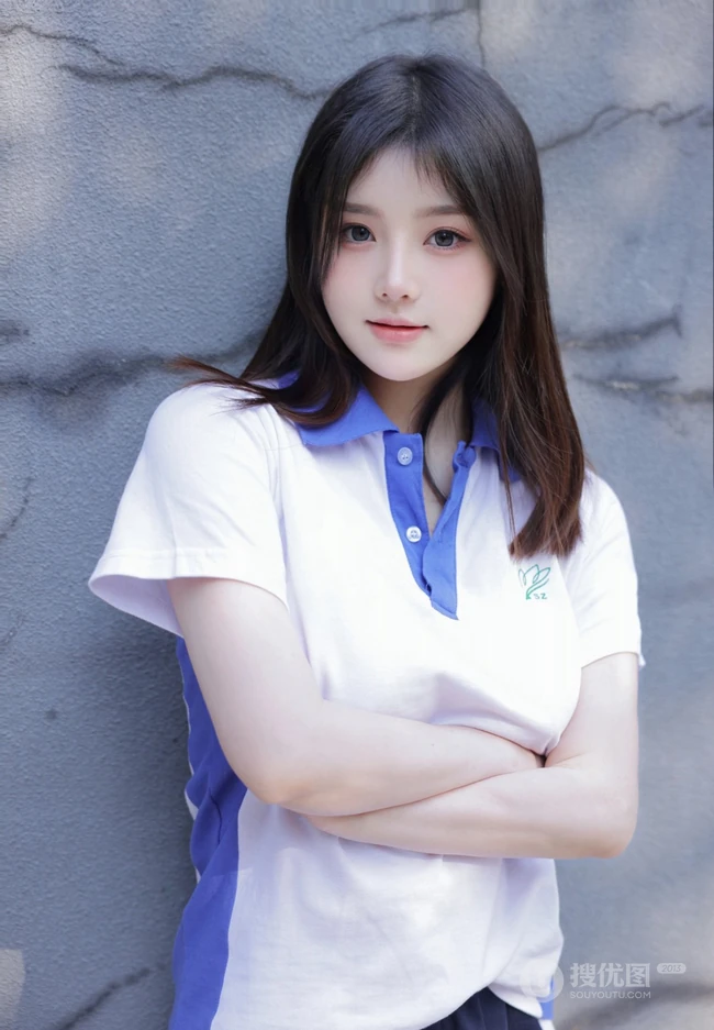 网红女生模特儿豆瓣酱身着学妹制服公交车场景拍摄丰腴身材别样风情写真图集