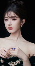赵露思手机壁纸，赵露思国潮风超美轻纱长裙妩媚写真手机壁纸图片