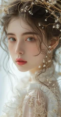 完美无暇，面容精致， 超美古风古装AI动漫美女高清手机壁纸图片