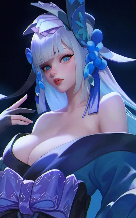 超级大胸丰满AI动漫美女好看手机壁纸图片