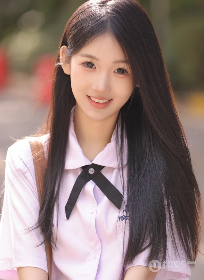 少女的校园时光，骑电动摩托车的长发秀气清新学妹街拍美照图集