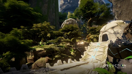 Obduction游戏科幻外星丛林建筑场景壁纸