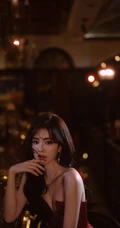 女明星白鹿复古酒吧氛围感写真系列组图