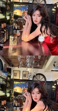 女明星白鹿复古酒吧氛围感写真系列组图