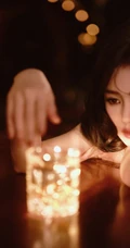 女明星白鹿复古酒吧氛围感写真系列组图