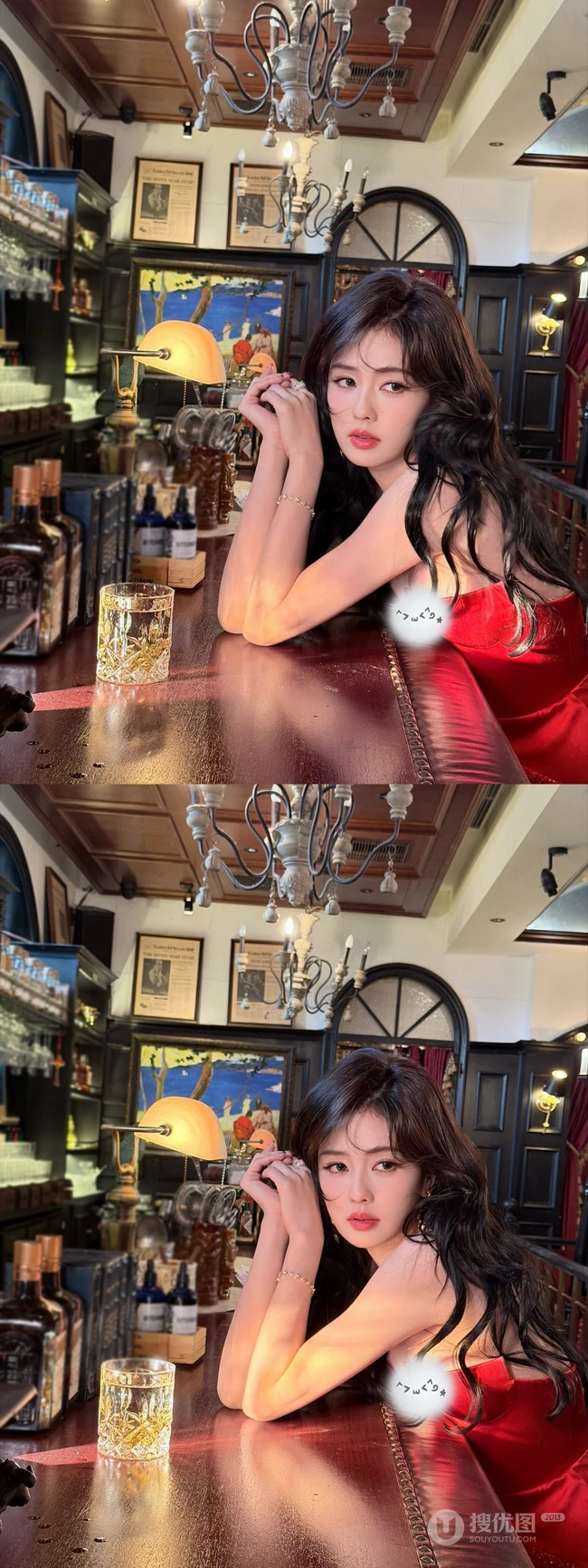 女明星白鹿复古酒吧氛围感写真系列组图