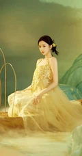 易梦玲新中式黄色纱裙古风写真合集