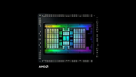 AMD芯片炫彩内部结构科技风设计图