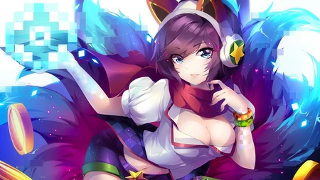 英雄联盟电玩女神阿狸同人插画