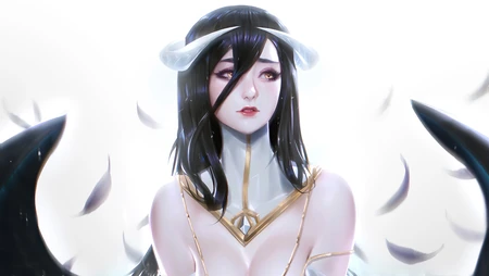 Overlord雅儿贝德同人插画 纯白风格二次元形象