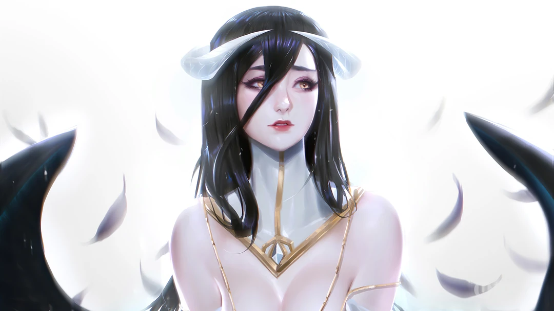 Overlord雅儿贝德同人插画 纯白风格二次元形象