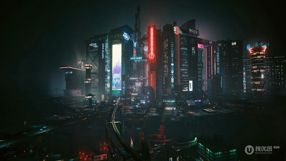 城市夜景，高楼大厦，灯火，城市灯火壁纸图片