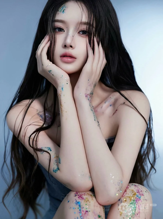 高颜值甜美女生小姐姐一袭紧身礼裙牛仔衣加牛仔裙穿搭尽显匀称身形写真套图