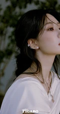 杨紫温柔长辫出镜搭配复古优雅裙装系列尽显气质女生气质写真图集