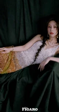 杨紫温柔长辫出镜搭配复古优雅裙装系列尽显气质女生气质写真图集