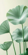 小清新绿色荷叶，荷花，莲蓬，露珠 唯美手机壁纸图片