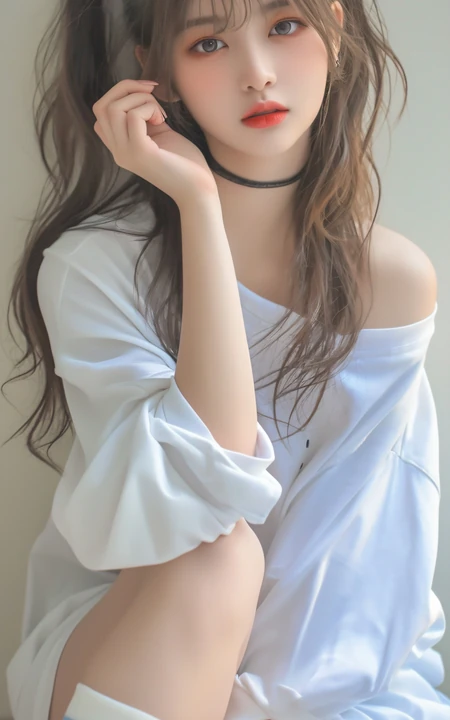双马尾，粉红脸蛋，高颜值清纯AI美女手机壁纸图片