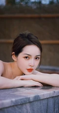 女生台球裁判王钟瑶黑色泳装泳装穿搭泳池清透写真气质美照