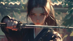武侠风，古装女侠 超高清古装动漫AI美女插画壁纸图片