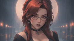 外国，欧美，AI美女插画壁纸图片
