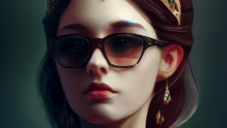 外国，欧美，AI美女插画壁纸图片