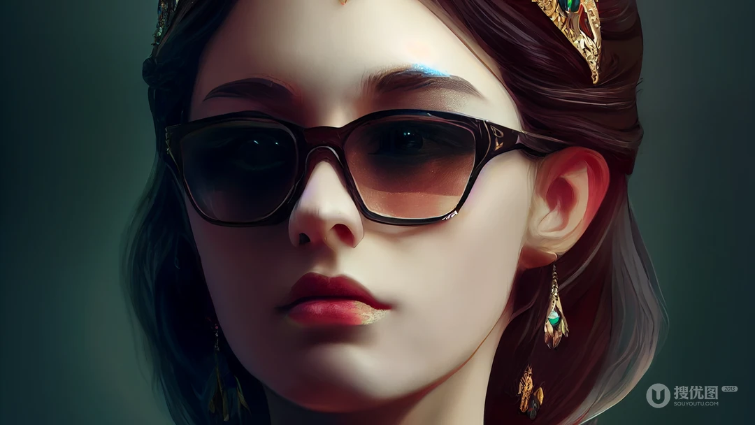 外国，欧美，AI美女插画壁纸图片