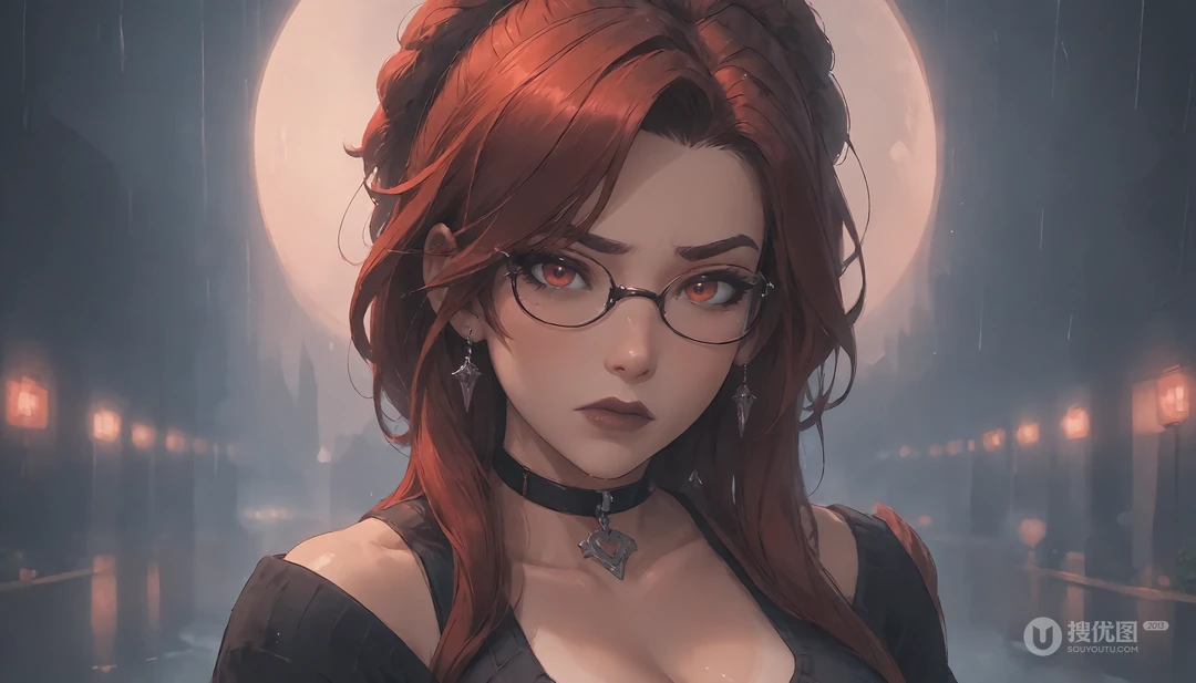 外国，欧美，AI美女插画壁纸图片