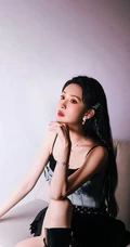孟子义吊带抹胸牛仔裙穿搭私房黑白写真手机壁纸精选美图