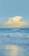 治愈系海滨晨昏风光 海浪云彩手机壁纸合集