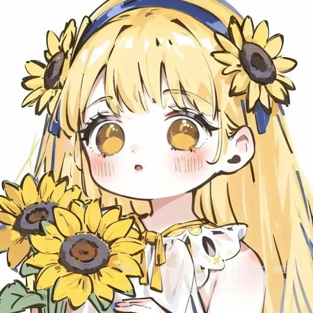 超萌Q版黄发少女可爱动漫头像合集