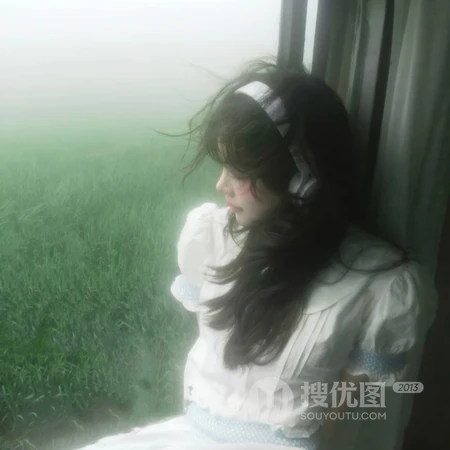 森系氛围感少女人像清新绿调女生头像系列
