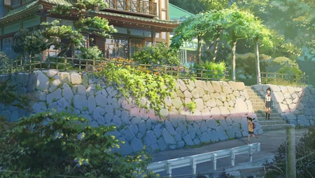 清新日系治愈系夏日小镇动漫场景壁纸