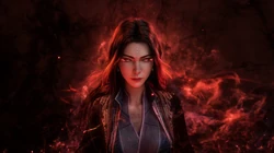 暗黑系古风红发女性&middot;南宫阙&middot;战韩立玄幻风格插画系列