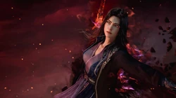 暗黑系古风红发女性&middot;南宫阙&middot;战韩立玄幻风格插画系列