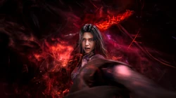 暗黑系古风红发女性&middot;南宫阙&middot;战韩立玄幻风格插画系列
