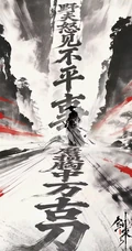 剑来水墨风侠客主题系列古风动漫插画