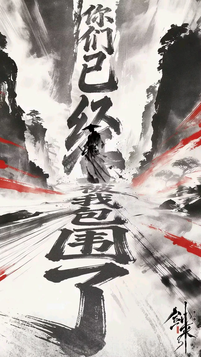 剑来水墨风侠客主题系列古风动漫插画