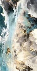 仙逆国风鎏金山水意象玄幻插画系列合集